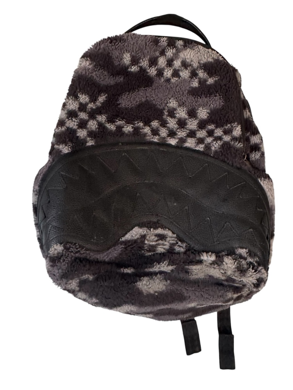 Sprayground Backpack Limited Edition Fur Sip Plush Aspen Black